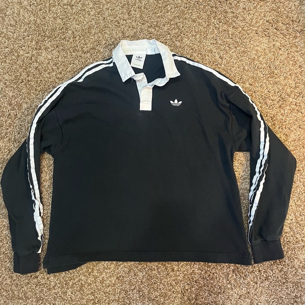 Adidas Skateboarding Collared Longsleeve Mens S